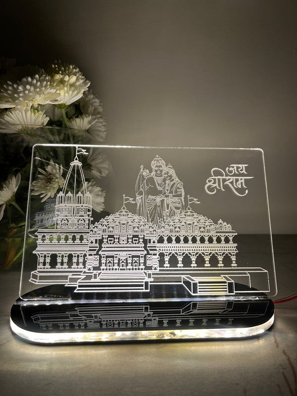 Ayodhya Ram Mandir 3D Acrylic illusion Lamp