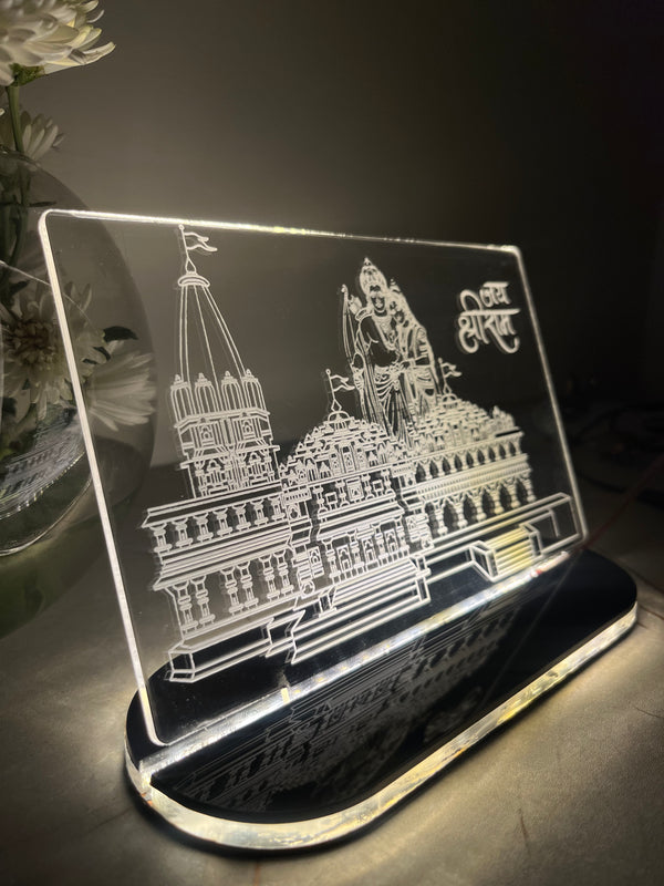 Ayodhya Ram Mandir 3D Acrylic illusion Lamp